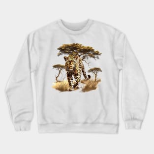 Leopard Design Crewneck Sweatshirt